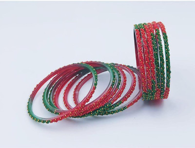RAF dukan Glass Bangle Set(Pack of 12)