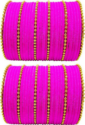 RADHA MOHAN EMPIRE Fabric, Glass Bangle Set(Pack of 60)