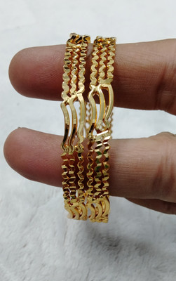 Shree Enterprises Brass Gold-plated Bangle Set(Pack of 2)
