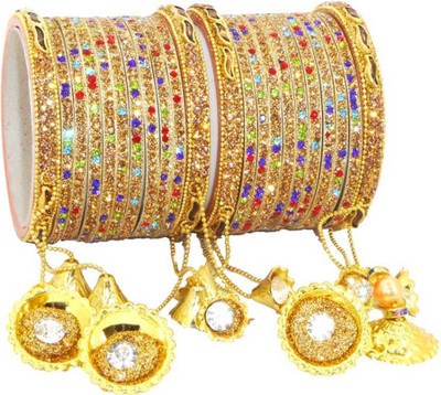 RENOY Metal Bangle Set(Pack of 10)