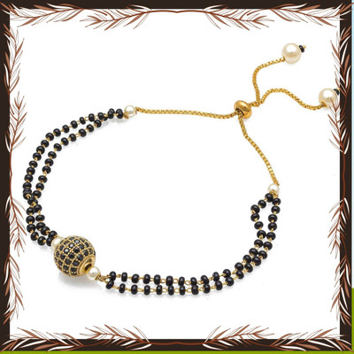 Temora Brass Diamond Gold-plated Bracelet