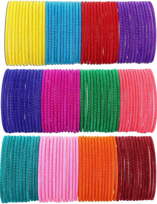 NewSS Glass Bangle Set(Pack of 10)