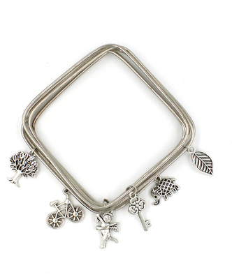 Gurjari Jewellers Metal Silver Bangle Set(Pack of 6)