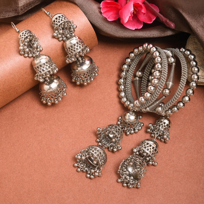 YOTOG Oxidised Silver Silver Silver Jewellery Set(Pack of 1)