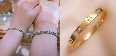 P R Production Brass Bracelet(Pack of 2)