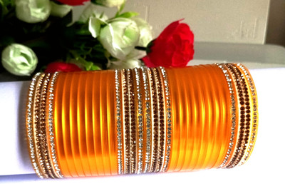 UMASHRISTORES Plastic Zircon Bangle Set(Pack of 10)