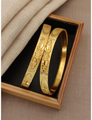 Dharti Ent Brass Gold-plated Bangle Set(Pack of 2)