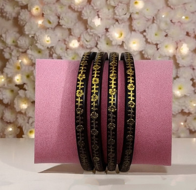 Rudiyana Alloy Gold-plated Bangle Set(Pack of 4)