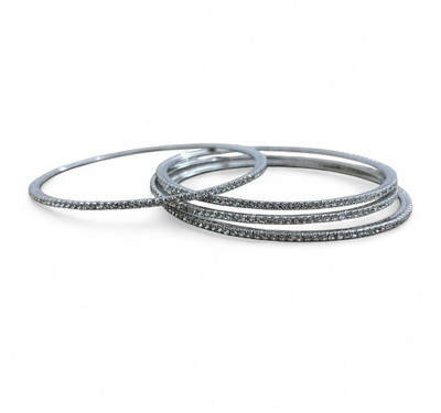 ACCESSHER Brass Bangle Set(Pack of 4)