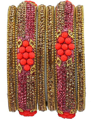 GLIKA Metal Beads, Zircon Gold-plated Bangle Set(Pack of 6)