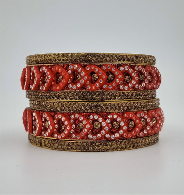 Rudra Plastic Diamond Bangle Set(Pack of 6)