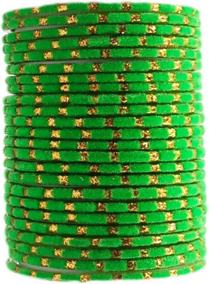 RADHA MOHAN EMPIRE Fabric, Glass Bangle Set(Pack of 24)