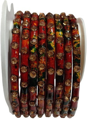 KAMAAKSHI FASHION COLLECTIONS Plastic Gold-plated Bangle Set(Pack of 8)