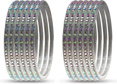 beutifly Glass Bangle Set(Pack of 12)