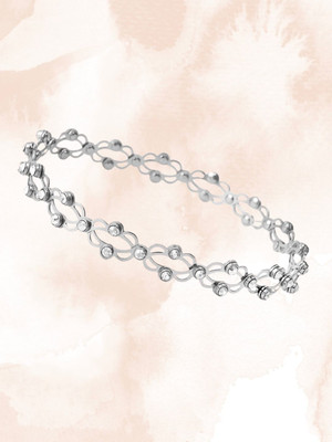 RKB SALES Alloy Cubic Zirconia Silver Cuff