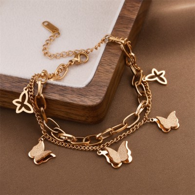 Mj click cart Brass Gold-plated Bracelet