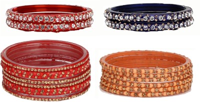 AFAST Glass Beads, Crystal Bangle Set(Pack of 4)
