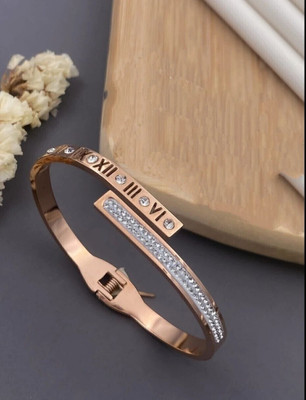 RIYAASHI Brass, Crystal, Glass, Alloy, Steel Gold-plated, Palladium Bracelet