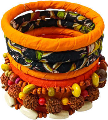Soundarya boutique Fabric Bangle Set(Pack of 7)