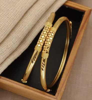 HD PITHADIYA Alloy Gold-plated Bangle(Pack of 2)