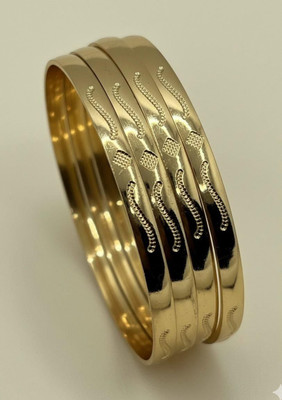 Bajrang Brass, Copper Gold-plated Bangle Set(Pack of 4)