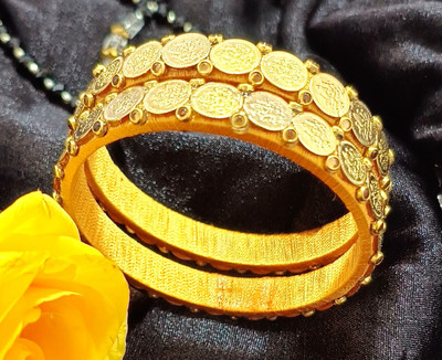 VNHANDICRAFTS Fabric, Stone Bangle Set(Pack of 2)