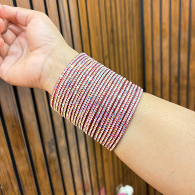 Kaab Glass Bangle Set(Pack of 24)