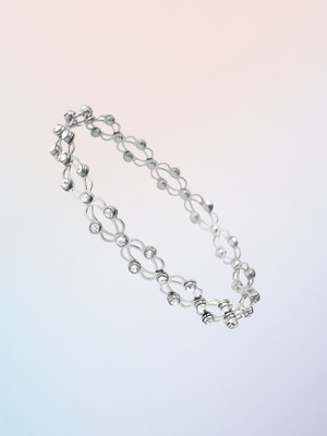 KIVORA Alloy Cubic Zirconia Silver Bracelet