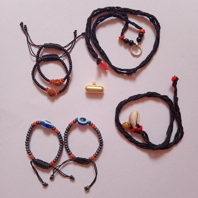 Khushi Traders Mother of Pearl Beads Bangle Set(Pack of 5)