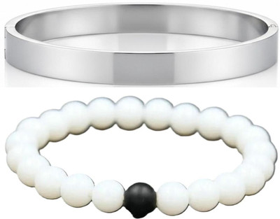 IKONKARR Glass, Stainless Steel Bracelet(Pack of 2)