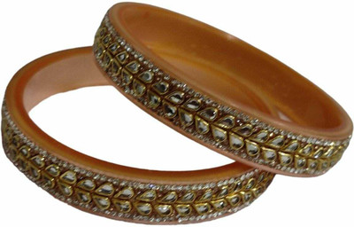 KAMAAKSHI FASHION COLLECTIONS Plastic Cubic Zirconia Bangle Set(Pack of 2)