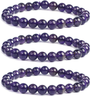 REIKI CRYSTAL PRODUCTS Stone, Amethyst Beads, Crystal, Quartz Bracelet Set(Pack of 3)