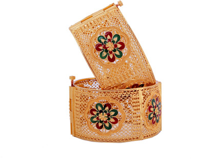 SHIV FASHION Brass Gold-plated Bangle(Pack of 2)