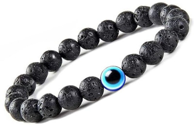 GemVastu Crystal, Lava, Evil Eye Beads Charm Bracelet