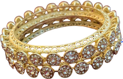 ESSENTICO Alloy Diamond Brass Chudas(Pack of 2)
