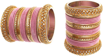 Terraband Alloy Crystal Bangle Set(Pack of 56)