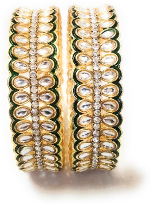 Santosh Jewels Alloy Gold-plated Bangle Set(Pack of 2)