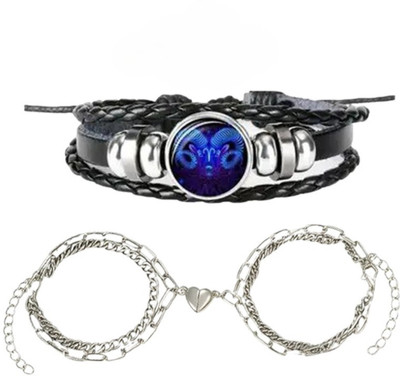 Elanora Jewels Alloy Sterling Silver Bracelet Set(Pack of 2)