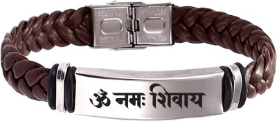 Shiv Jagdamba Stainless Steel, Leather Bracelet