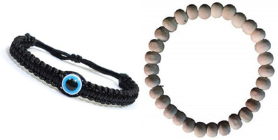 Malas Collection Fabric, Wood Bracelet Set(Pack of 2)