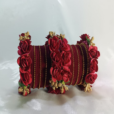 Neeraj Craft Fabric Bangle Set(Pack of 2)
