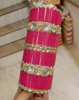 Valya Plastic, Alloy Cubic Zirconia Chudas(Pack of 10)