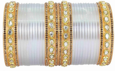 HOMOZE Plastic Beads, Zircon Bangle Set(Pack of 32)