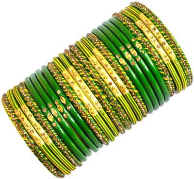 Anshi Creations Lac Bangle Set(Pack of 24)