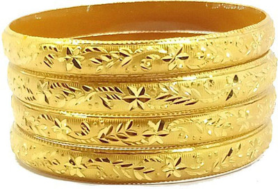 SGN FASHION Metal Gold-plated Bangle Set(Pack of 4)
