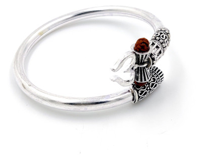 Diivine Hindu Stainless Steel Silver Coated Kada