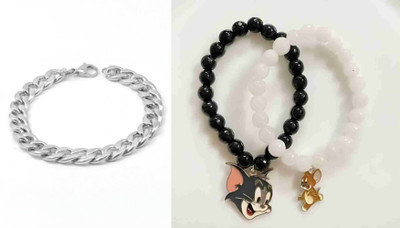 P R Production Brass Charm Bracelet(Pack of 2)