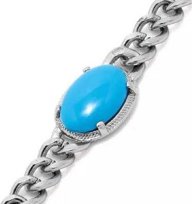 KSB TRADERS Stainless Steel Silver Bracelet