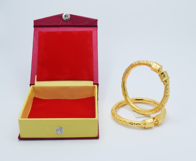 SATTIK Copper Gold-plated Bangle Set(Pack of 2)