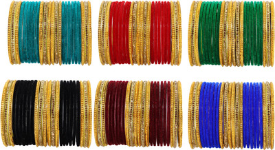 ZULKA Glass Zircon Bangle Set(Pack of 144)